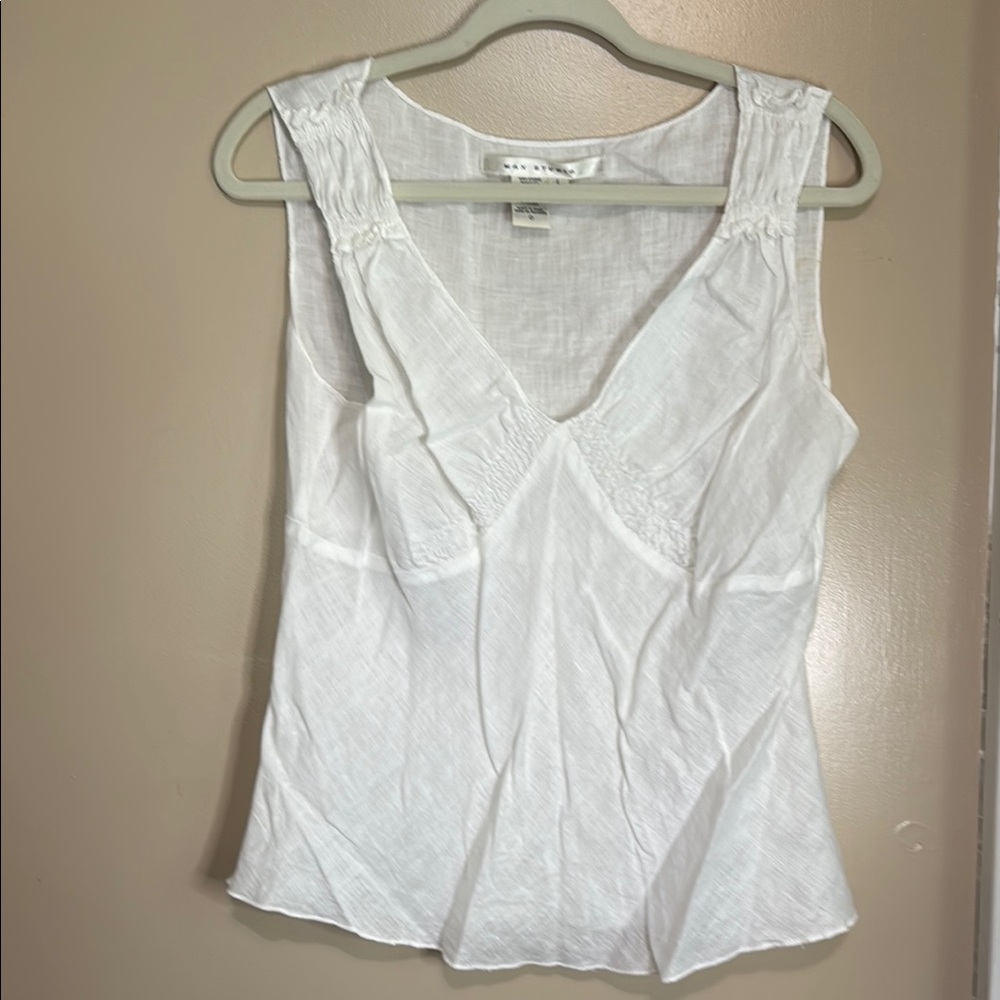 MAX STUDIO White Sleeveless Blouse - Picture 4 of 5